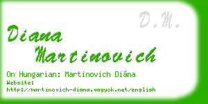 diana martinovich business card