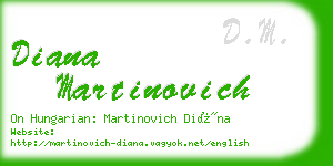 diana martinovich business card